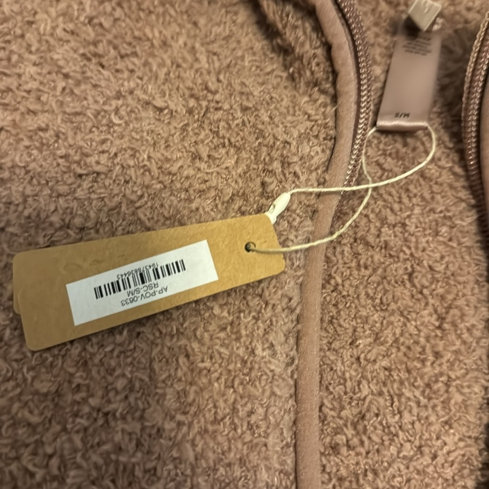 SKIMS Cozy Knit Teddy Plush Crop Pullover S/M - Picture 5 of 5